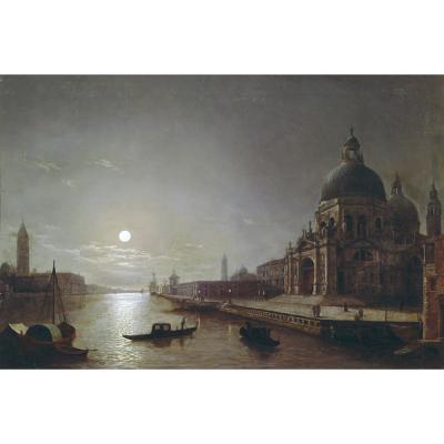 Henry Pether – A Moonlit View of the Grand Canal, Venice